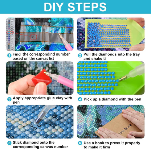 SENQAO Gnomes Diamond Painting Kits for Adults, Sunflower Diamond Painting Kits, DIY 5D Full Drill Diamond Painting Butterfly Tulips Daisy Diamond...