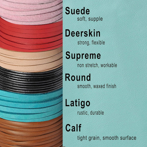 Silver Creek Leather Co Realeather Latigo Leather Lace for Crafts and Jewelry Making, 1/8" x 50', Cheiftan...