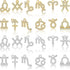 Hicarer 24 Pieces Alloy Zodiac Nail Charms Rhinestone Jewelry Zodiac Signs Nail Studs Charms Twelve Astrology Pendant Decor for Women Girl Making ...