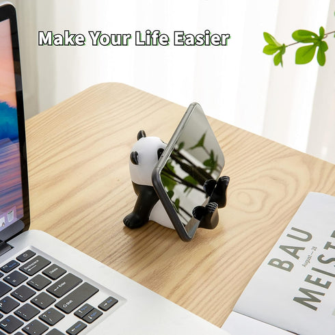 Kawaii Phone Stand for Desk,Adjustable Compatible with Smartphones and Tablets,Cute Panda Smartphone Stand,Kawaii Room Decor Aesthetic (White)...