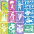 30 PCS Stencils for Kids, Sidewalk Chalk Stencils 7 x 9.85 Inch Colorful Large Stencils Washable Craft Fun Chalk Stencils, Reusable Drawing Stenci...