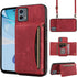 Phone Case for Motorola Moto G 5G 2023 Wallet Cover with Crossbody Shoulder Strap and Leather Credit Card Holder Pocket Slim Stand Cell Accessorie...