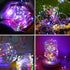 Fairy Lights Battery Operated Starry Firefly Silvery Wire String Lights 15 Pack 7.2ft 20 LED Jar Table Centerpiece for Wedding Christmas Halloween...