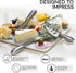 Lunar 6-Piece Cheese Knife Set - Premium Stainless Steel Cheese Knives Collection - Charcuterie Board Accessories Gift Ready w/ 15 Festive Recipes...