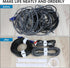 Pasow Adjustable Cable Ties Organizer Fastener with Plastic buckle (White 12Inch 50Pcs)...