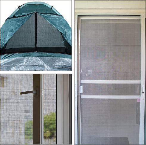 16 Pcs Window Screen Repair Kit Screen Repair Tape Self Adhesive Screen Repair Patch Fiberglass Replacement Screens for Windows Doors Tent Net to ...