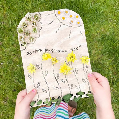 Flower Leaf Collector Boards DIY Flower Wood Boards Wooden Collection Board Decor Creative Crafting Supplies for Outdoor Nature Exploration & Arti...
