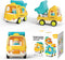 Friction Powered Push and Go Inertia Cars Small Dump Truck with Music Sound and Light Construction Vehicles Toy Trucks 1st Birthday Gifts for Kids...
