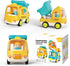 Friction Powered Push and Go Inertia Cars Small Dump Truck with Music Sound and Light Construction Vehicles Toy Trucks 1st Birthday Gifts for Kids...