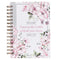 Christian Art Gifts Journal w/Scripture Trust In The Lord Proverbs 3:5 Bible Verse Pink Flowers 192 Ruled Pages, Large Hardcover Notebook, Wire Bo...