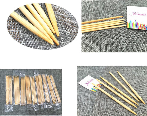 55Pcs 5.1 Inch Length 11 Size of Diameter Double Pointed Bamboo Knitting Needles (5'' set 11)......