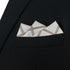 S&W SHLAX&WING Pocket Square for Men Suits Beige with Brown Satin Checks Prom Party Wedding...