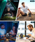 Portable Camping Fan, Small Tent Fan with Hanging Hook, 40 Working Hours Rechargeable USB Battery Fan with LED Lights for Desk, Bedroom, Travel & ...