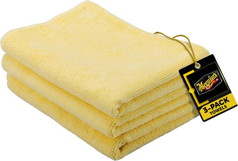 Meguiar's Supreme Shine Microfiber Towels for Cars, Absorbent Ultra-Plush Car Microfiber Towel Set for Effectively Removing Car Care Products With...