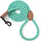Mile High Life Dog Leash | Braided Cotton Rope Dog Leashes with Leather Tailor Tip | 4 Feet Dog Leash w Heavy Duty Metal Clasp | Wedding Dog Leash...