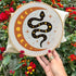 INFUNLY 4pcs Evil Eyes Embroidery Starter Kit for Beginners Moth Cross Stitch Kits for Adults Sun and Moon Stars Snake Stamped Stitches Embroidery...