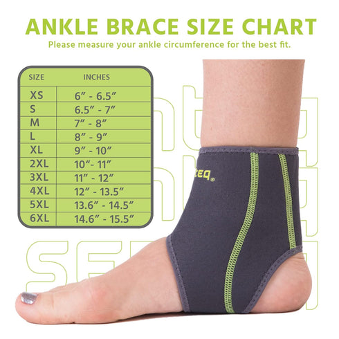 Ankle Brace for Men & Women- Compression Support for Sprained Ankles & Plantar Fasciitis, Elastic Neoprene Slim Sleeve for Jogging & Running, Ankl...