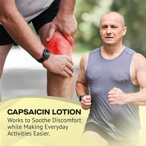 Capsaicin Lotion – Cream for Muscles & Joints – Deep Penetrating Roll On w/0.075% Capsaicin Cream – (3 oz)...