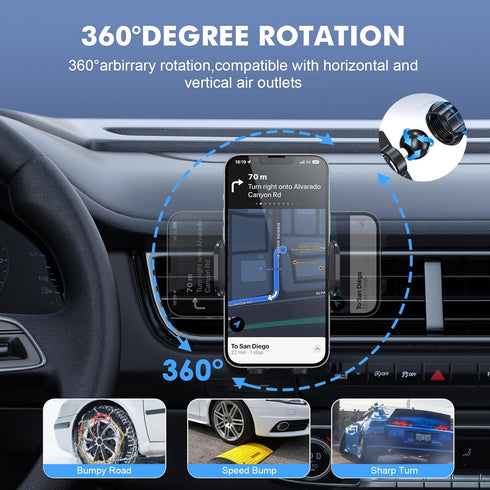 Wireless Car Mount Charger 15W MAX Superfast Charging Special Designed Air Vent Magnetic Wireless Charger for iPhone 14/13/12 Series......