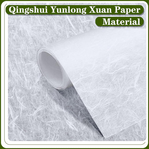 2 Rolls 10.43 x 287.4 Inch of Mulberry Paper Traditional Handmade Rice Paper Decoupage Papers Roll Natural Decoupage Tissue Paper Origami Paper Ro...