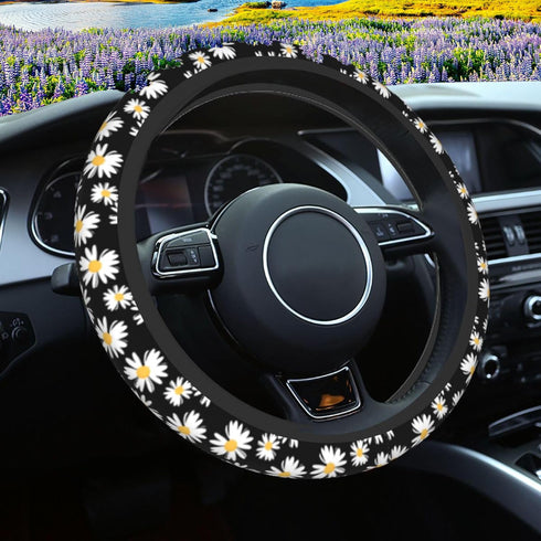 Daisy Steering Wheel Cover Auto Steering Wheel Protector 15 inch Fit Auto SUV Vans Trucks...