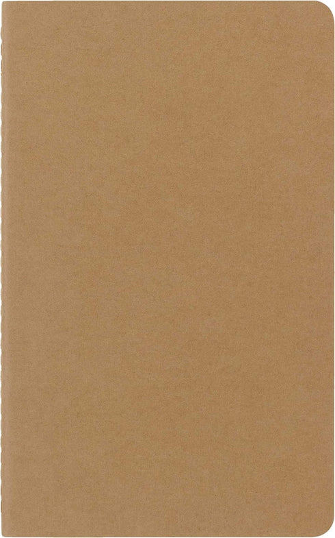 Moleskine Cahier Journal, Soft Cover, Large (5" x 8.25") Ruled/Lined, Kraft Brown, 80 Pages (Set of 3)...