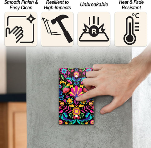 Mexico Light Switch Cover Decorative One Gang Blank Wall Plate Cover Talavera Light Switch Plate Mexican Wall Decor Decorative Wall Plates for Hom...