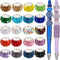 Junkin 120 Pieces Large Hole Rhinestone European Spacer Beads for Pens Jewelry Making Bulk 11mm Crystal Charm Beads for Pen Jewelry Making Supplie...