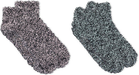 Dr. Scholl’s Women’s Fuzzy Spa Socks - Cozy Low Cut 2 & 3 Pairs - Lavender & Vitamin E Infused...