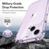 ESR Clear Purple Case for iPhone 13/14 - Military-Grade Protection, Shockproof Corners, Yellowing-Resistant Acrylic Back, Air Armor Phone Case......