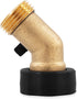 Camco Solid Brass 45 Degree Drinking Water Valve with Garden Hose Connections (20173)...