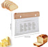 2PCS Bench Dough Scraper, Stainess Steel Kitchen/Pastry/Food/Bread/Cutting Board Scraper Cutter Chopper with Protective Cover, Ergonomic Wood Hand...