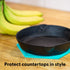 Trivet Mat, Set of 3 Silicone Pot Holder, Hot Pads, Potholder for Pots and Pans (Aqua Saltwater)...