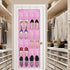 Over The Door Shoe Organizer - Space Saving Shoe Rack for Closet Door with 24 Pockets and Hook, Shoe Holder Back of Door Organizers for Shoes, Han...