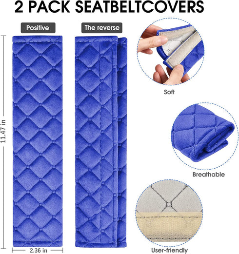 2Pack Car Seat Belt Pads Cover,Seat Belt Shoulder Strap Covers Harness Pad for Car/Bag,Soft Comfort Helps Protect You Neck and Shoulder from The S...