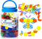 140 Pcs Translucent Pattern Blocks - Educational Light Table Manipulatives and Accessories - Fun and Engaging Geometric Shapes...