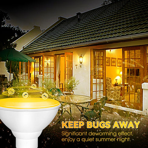 PAR30 Yellow LED Bug Light Bulb Outdoor, 100W Equivalent, 12W LED Flood Light Bulb, E26 Base Yellow LED Security Lights for Porch Lights, Hallway ...