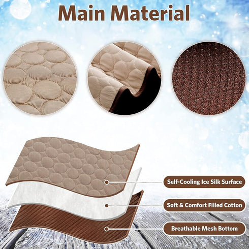 Dog Cooling Mat, Pet Self-Cooling Pad for Dogs,Cooling Mat for Dogs Washable Cooling Pet Mats for Kennels, Crates and Beds...
