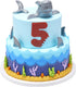 DecoSet® SHARK CREATIONS Cake Topper for Birthdays and Parties, DecoPac Cake Decorating 2-Pc Decorations Set...