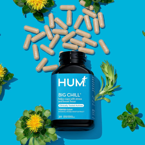 HUM Big Chill - Calming Supplement with Rhodiola Rosea for Stress & Mood Support - Balances Adrenal Health for Improved Stress Response (30-Count)...