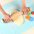 Wood Rolling Pin With 4 Adjustable Thickness Rings, Non-stick Dough Roller For Baking, 17 Inch Pizza Roller For Kitchen supplies, Handle Press Des...