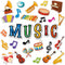 Music Cutouts Music Notes Classroom Bulletin Board Decorations Music Party Themed Birthday Party Supplies for Toddler Kids Students Classroom...
