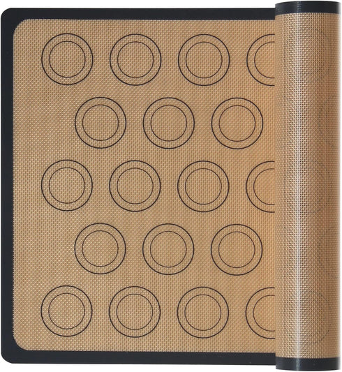 Silicone Baking Mat,Thick Reusable Nonstick Bakeware Mats for Cookies, Macarons, Bread and Pastry (16.5x11.6, Grey)...