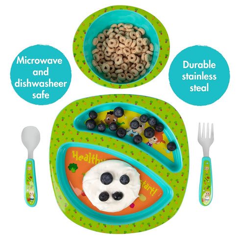 The First Years CoComelon Dinnerware Set - Toddler Plates and Toddler Utensils- 4 Count...
