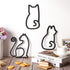 Ferraycle 3 Pieces Black Cat Metal Wall Art Wire Wall Sign Cat Sign Decor for Kitchen Restaurant Shop Decors Christmas Cats Lover Gifts(Cat Style)...