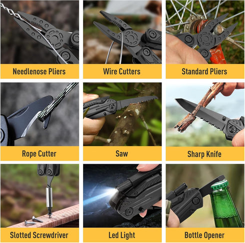 WEARXI Stocking Stuffers for Men Adults, Multitool Pocket Knife Gifts for Men, Mens Gifts for Christmas, Birthday Gifts for Dad, White Elephant Gi...