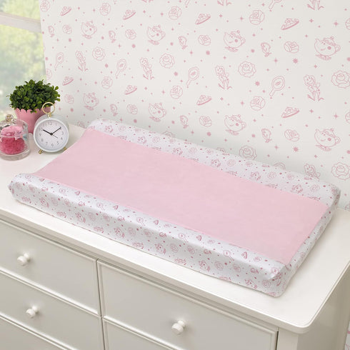 Disney Make A Wish Princess Pink and White Super Soft Changing Pad Cover...