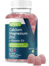 Calcium Magnesium Zinc Gummies with Vitamin D3 - Supports Bone Health, Nerve & Immune Function - Calcium Magnesium Zinc D3 Supplement for Adults &...