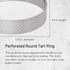 De Buyer PERFORATED TART RING, Round, in Stainless Steel, 0.75" High 9.64", Silver...