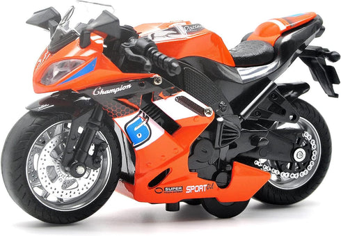 Toy Motorcycles, Diecast Motorcycle Toy with Music Lighting,Toy Motorcycle for Kids 3-5,Toy Motorcycles for Boys (Orange)...